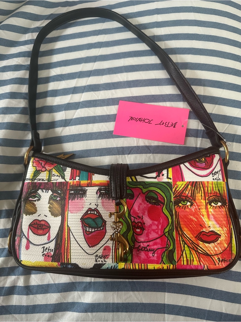 Betsey Johnson Faces Shoulder Bag